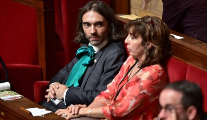 Les députés Cédric Villani et François de Rugy à Angers le 1er décembre