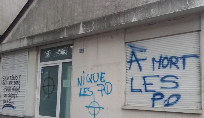 Des tags homophobes sur le local de l’association LGBT Quazar