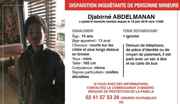 Un appel à témoins lancé après la disparition inquiétante d’un mineur à Angers