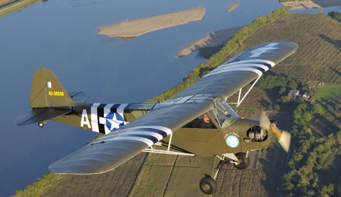 Un avion d’Espace Air Passion au 75e anniversaire du débarquement en Normandie