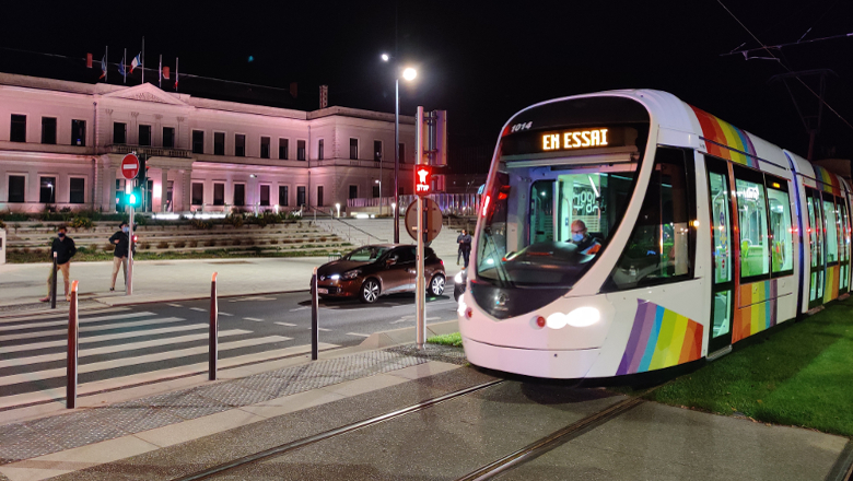 Essai tramway mairie