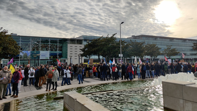 Manifestation gare climat