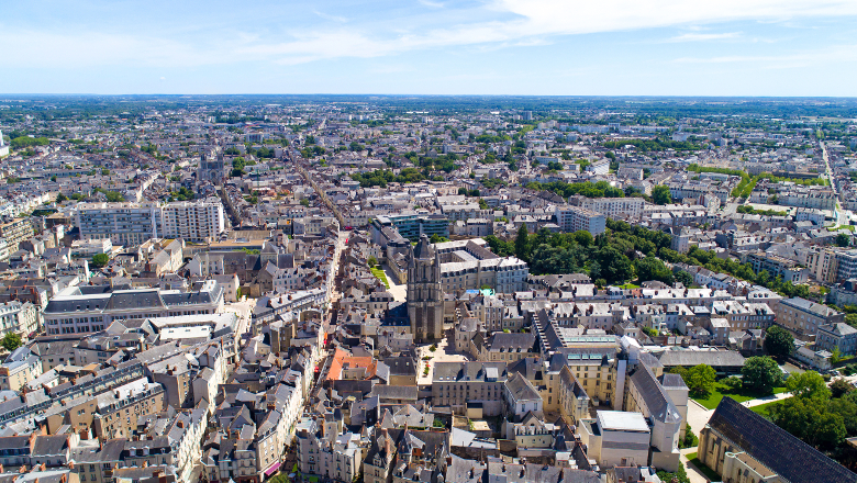 Angers vue centre-ville