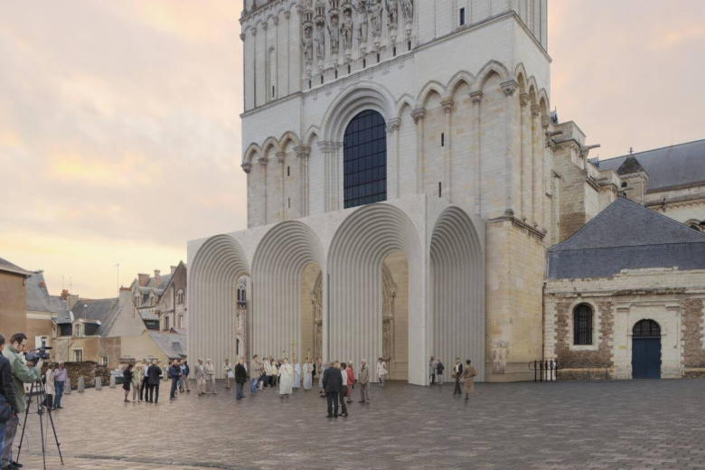 Parvis cathédrale d'Angers