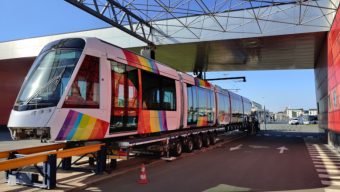 La nouvelle rame du tramway est arrivée à Angers