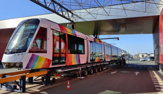 La nouvelle rame du tramway est arrivée à Angers