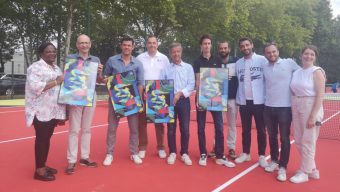 A Angers, deux terrains de tennis décorés à l’effigie de la paire de double Herbert-Mahut