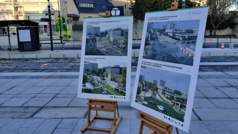 Fin travaux tramway Montaigne