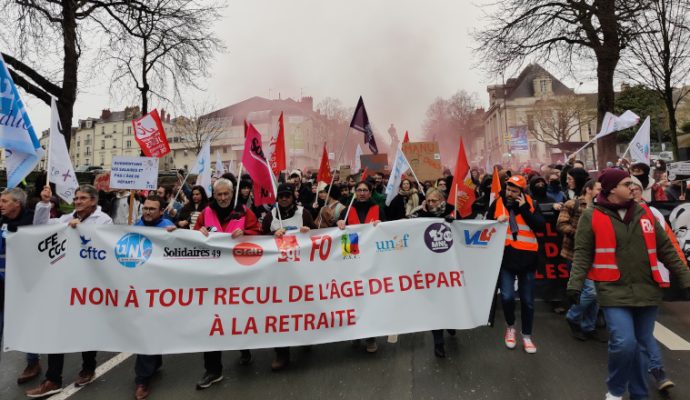 Réforme des retraites : mobilisation de grande ampleur à Angers