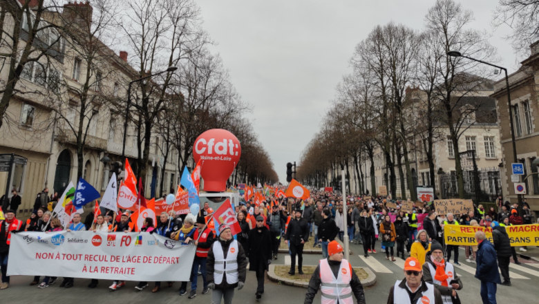 Manifestation réforme des retraites - Tête de cortège bas Roi René