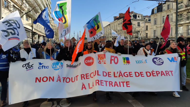 Manifestation réforme des retraites - Tête de cortège Foch