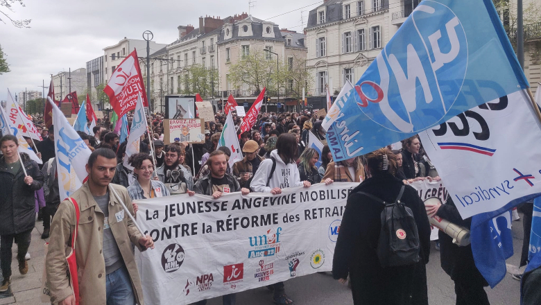 Tête de cortège manif jeunes réforme des retraites