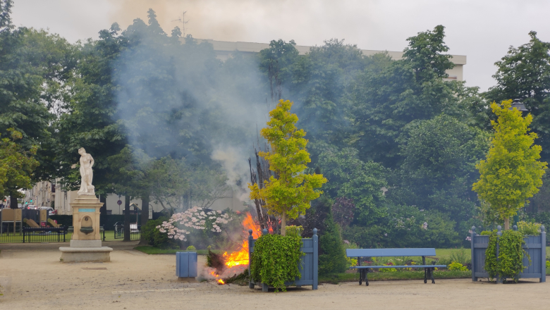 Manifestation Nahel feu Jardin du Mail