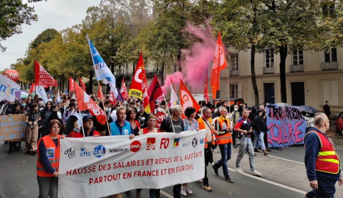 Entre 950 et 1 100 personnes ont manifesté à Angers « contre l’austérité et pour une hausse des salaires »