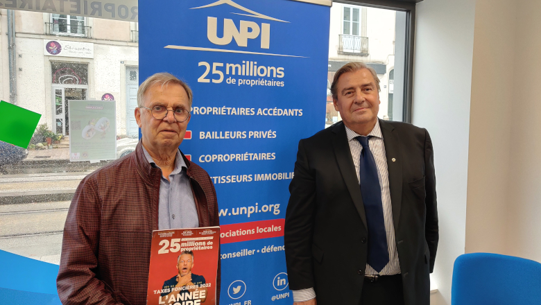 Marcel Crasnier et Patrice Vernier-Esnault de l'UNPI 49
